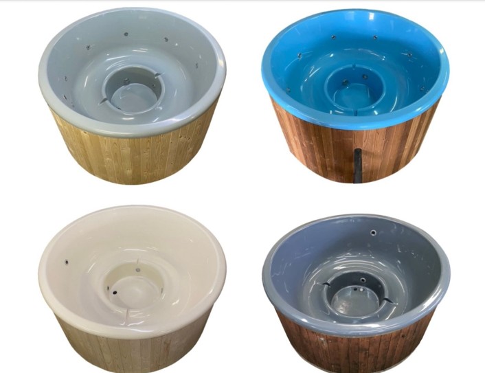 Couleurs disponibles pour les inserts en fibre de verre des bains nordiques de Pure Sauna&Spa