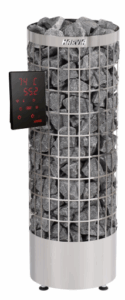 Poêle électrique Harvia Cilindro PC90XW avec fonction Wifi livré avec 90 kg de pierres volcaniques pour sauna Pure Sauna&Spa