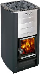 Poêle à bois Harvia M3 livré avec cheminée double paroi WHP1500 et 30 kgs de pierres volcaniques pour sauna de Pure Sauna&Spa