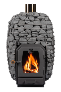 Poêle à bois Huum Hive wood 13 livré avec cheminée isolée WHP1500 et 90 kgs de pierres volcaniques pour sauna Pure Sauna&Spa