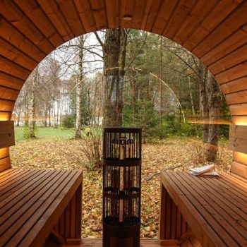 Vitre pleine-lune ou panoramique pour sauna Oslo de Pure Sauna&Spa Vitre pleine-lune ou panoramique pour sauna Oslo de Pure Sauna&Spa